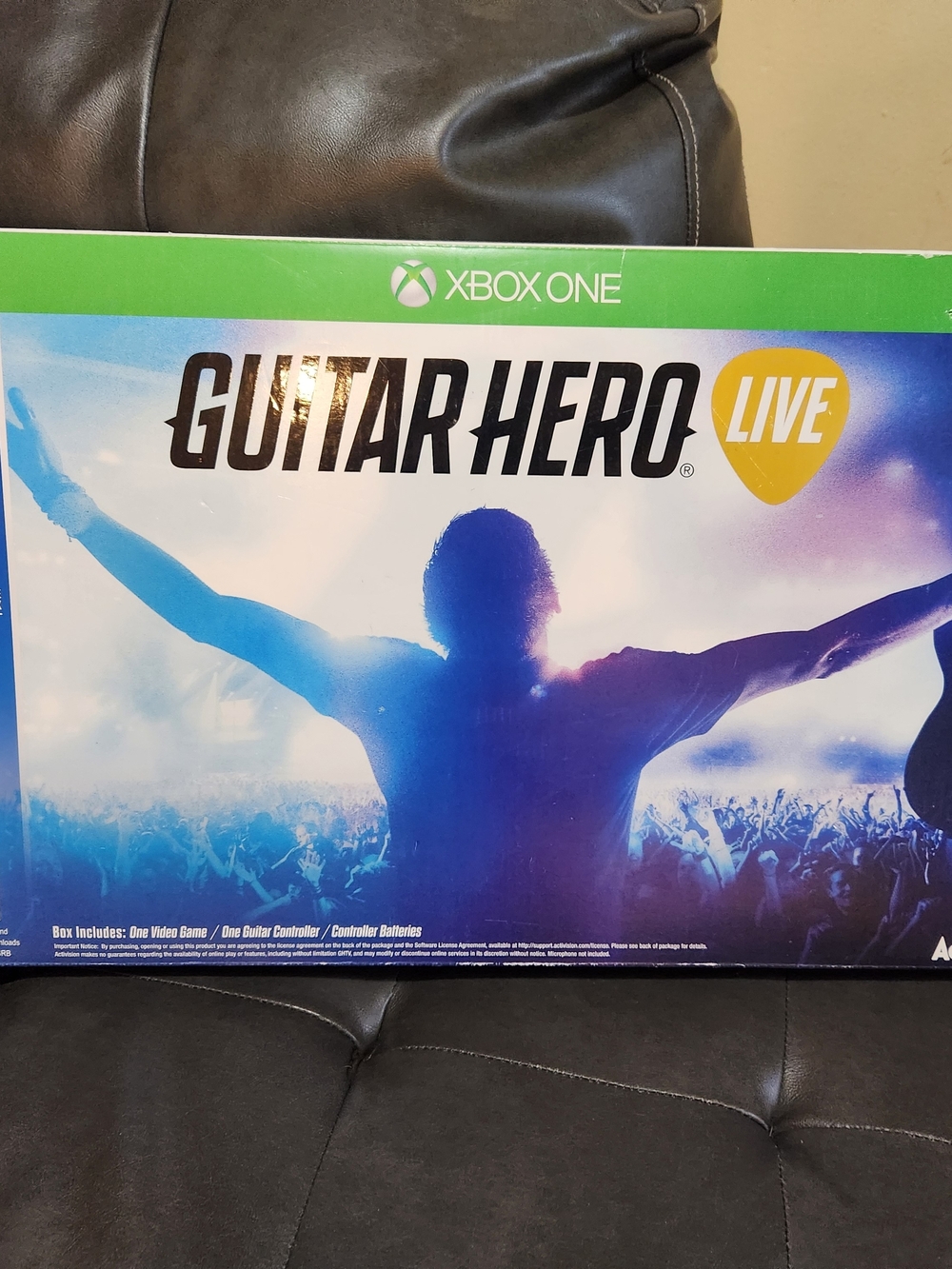 New Microsoft Xbox One Guitar Hero Live – Blue and Purple Cover Art Open Box